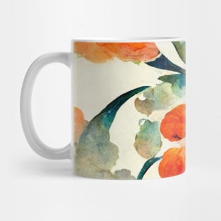 Serenity Watercolor Flowers Mug